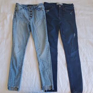TWO Abercrombie & Fitch Super Skinny High Rise